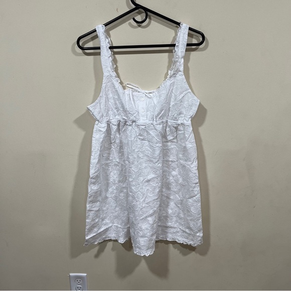 NWT Aerie Off-Duty Embroidered Cotton Nightie
Size M white pjs dress - Picture 3 of 11